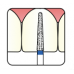 Osung Crown Anterior/ Labial, Axial, Lingual Axial Reduction and Margin Sloped Shoulder (Taper) FG Shank 294-12M1 (296 876K 012) Medium Grit Diamond Bur 5/PK
